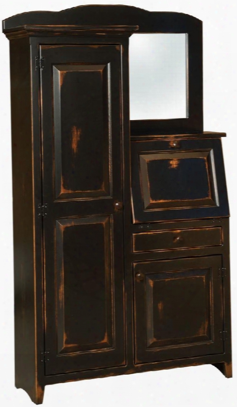 Tahira 465138dbh 40" Side By Side  Cabinet With 3 Doors 1 Drawer Metal Knobs And Premium Grade Pine Wood Construction In Harvest Black