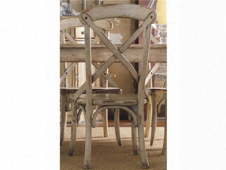 Wakefield Series 5004-75310 40&quo T; Casual-style Dining Room X-back Side Chair With Wood Frame And Distressed Detailing In