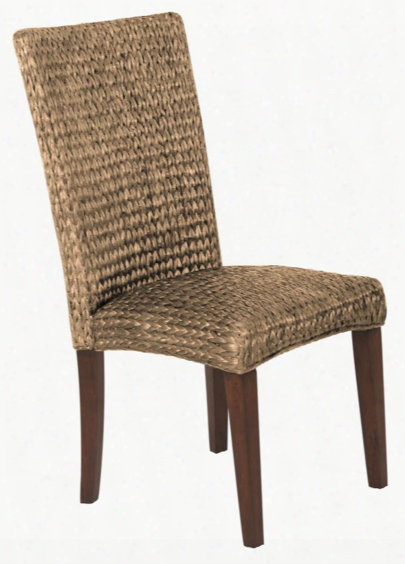 Westbrook 101093 22.75" Dining Side Chairs With High Back Woven Construction Cushioned Seating And Tapered Legs In Natural