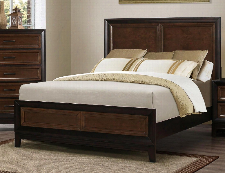 1004-5052/68 63" Sedona Queen Bed With Distressed Detailing Molding Detail And Tapered Legs In Cherry And