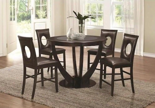 1067485kit1 Stapleton Counter Height Table And 4 Chairs In Cappuccino