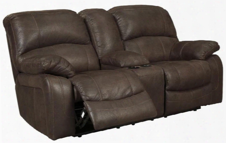 4290191 Zavier 79" Power Recliner Loveseat With Console Cup Holders Glider Jumbo Stitching Split Back Cushion Metal Construction And Fabric Upholstery In