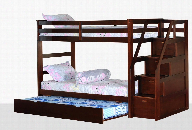 45165-ep-abc Cosmo Twin Over Twin Standard Bunk Bed With Trundle And Storage