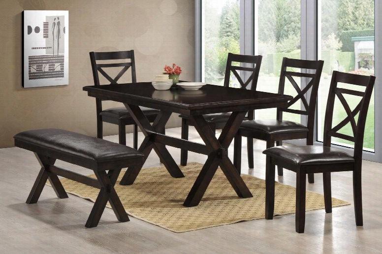 5009-590102 Austin Dining Table Ben Ch And Chair With Molding Detail Distressed Detailing And Stretchers In