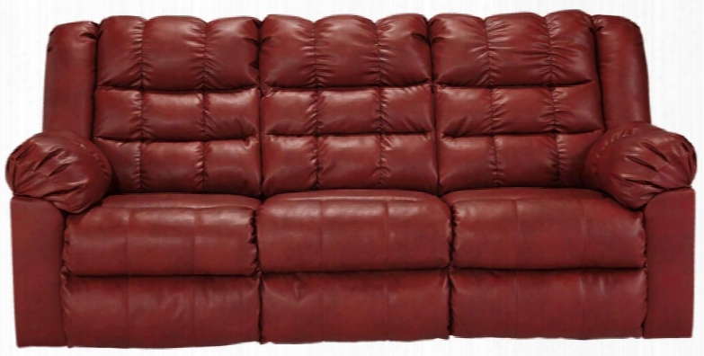 8320336 Brolayne 83" Full Sofa Sleeper With Lift Mechanism Pillow Top Arms Innerspring Mattress And Durablend Upholstery In Garnet