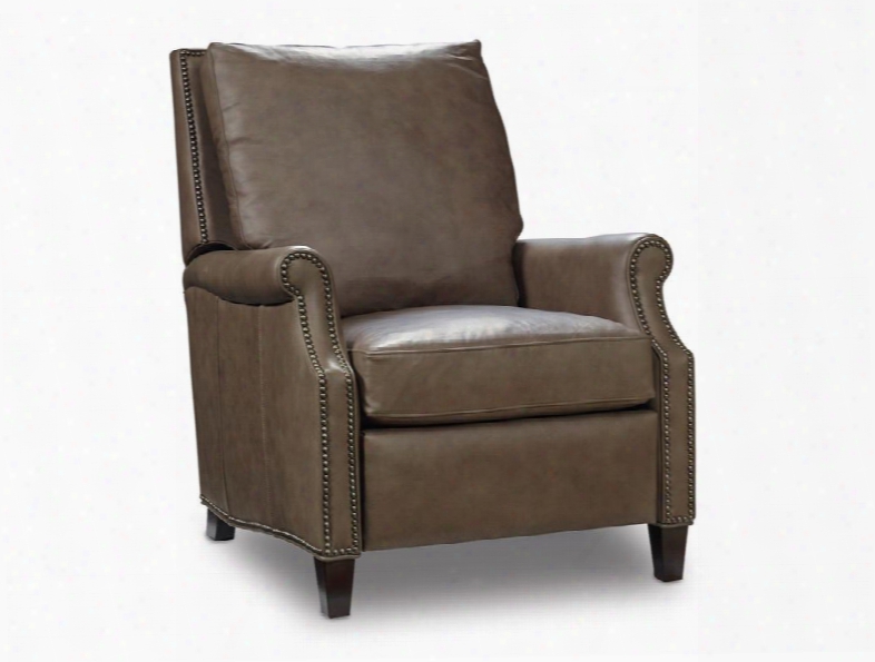 Aspen Series Rc362-084 39" Traidtional-style Living Room Lenado Recliner With Tapered Legs Nail Head Accents And Leather Upholstery In