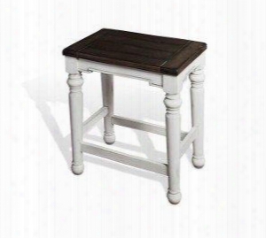 Bourbon Country Collection 1433fc-24w 24" Backless Stool With Wooden Seat Stretchers And Turned  Legs I French Country