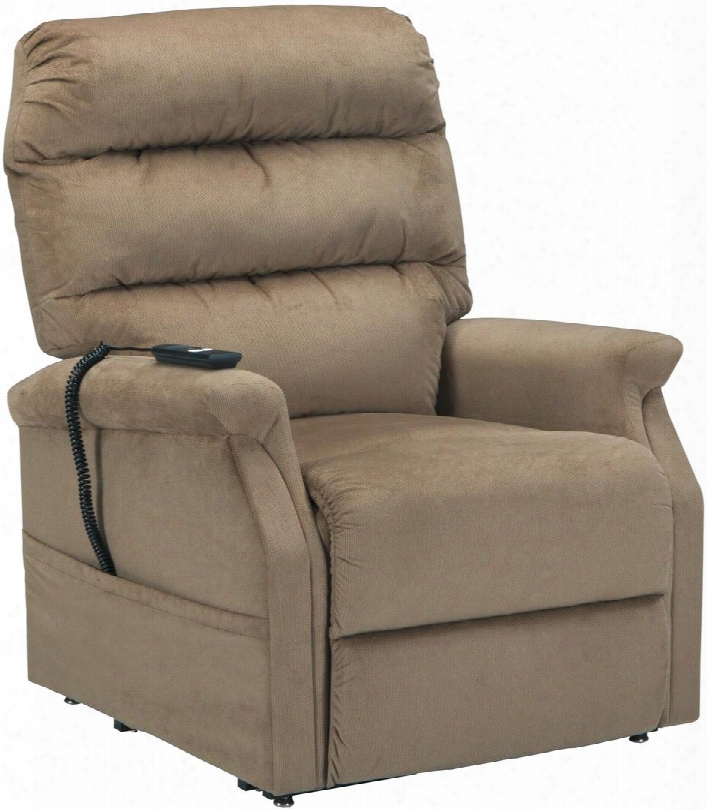 Brenyth 7460312 33" Power Lift Recliner With Lift-and-tilt Function Split Back Cushion Metal Frame And Fabric Upholstery In Mocha