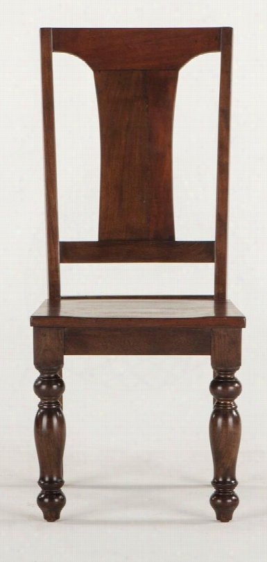 Chatham Downs Zwcado189 18" Dining Chair With Distressed Marks Hand-turned Legs And Solid Mango Wood Construction In Brown