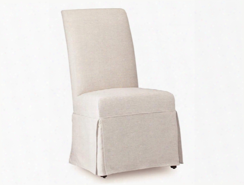 Clarice Series 200-36-036 43" Casual-style Dining Room Skirted Chair With Wood Frame Piped Stitching And Fabric Upholstery In Jade White