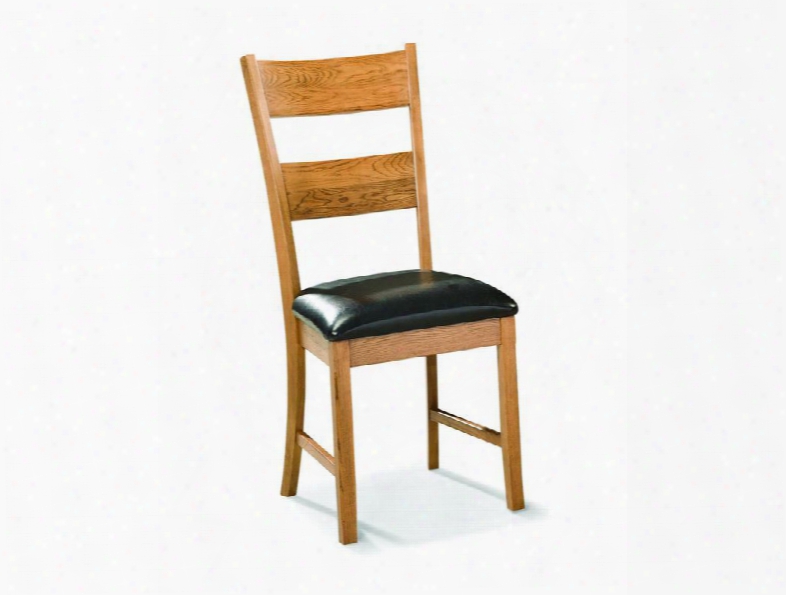 Family Dining Fd-ch-169c-cnt-rta 39.5&qhot; Dining Room Ladder Back Side Chair With Apron Stretchers And Tapered Legs In