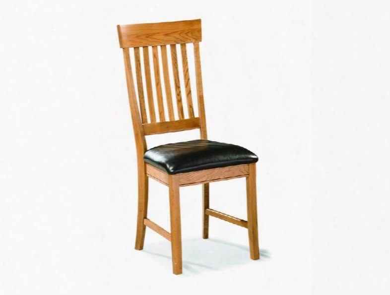 Family Dining Fd-ch-180c-cnt-rta 39.5" Dining Room Slat Back Side Chair With Apron Stretchers And Tapered Legs In