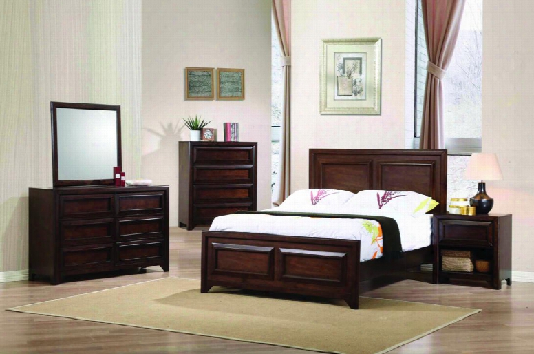 Greenough 400821f Full Bed Night Stand Dresser And Mirror In Maple Oak