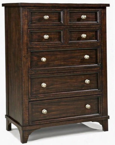 Hayden Hy-br-5905-rse-c 52.25" Bedroom 5 Drawer Chest With Full Extension Drawers Simple Pulls Apron Tapered Legs In
