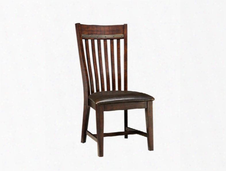 Hayden Hy-ch-460c-rse-rta 41.5" Dining Room Slat Back Side Chair With Apron Stretchers And Tapered Legs In