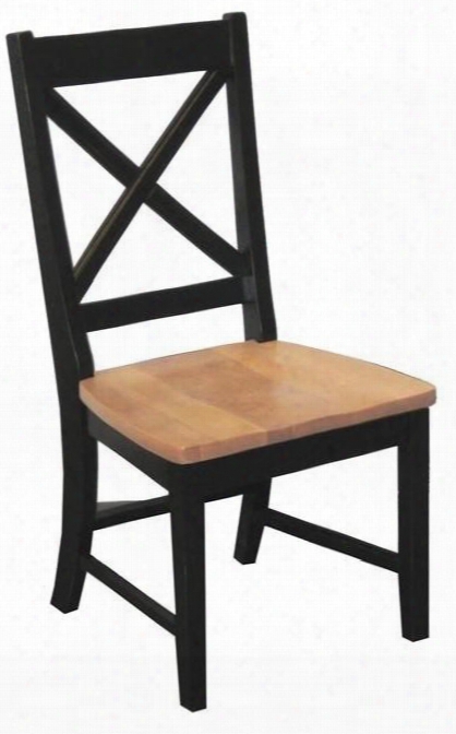 Hillside Village Hv-ch-725w-bto-rta 39" Dining Room X-back Side Chair With Alder Turned Legs 1.25" Knotty Alder Chair Seats In