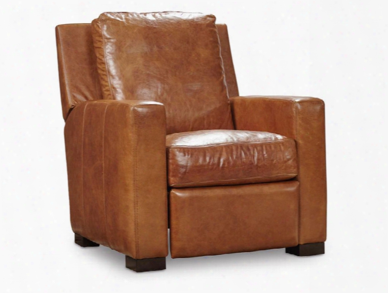 Huntington Series Rc352-084  40" Casual-style Living Room Morrison Recliner With Block Feet Cushion Back And Leather Upholstery In