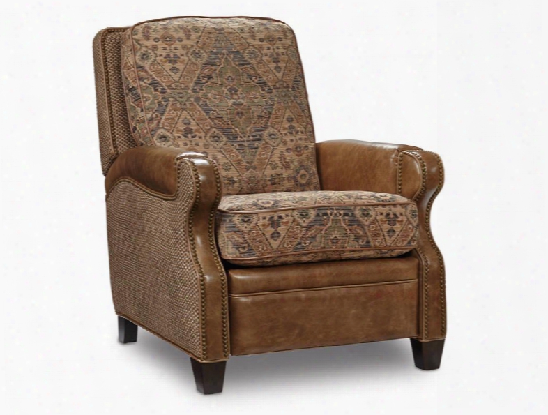 Huntington Series Rc358-010 38" Traditional-style Living Room Ambrose Opal Acapella Recliner With Cushion Back Tapered Legs And Fabric Upholstery In