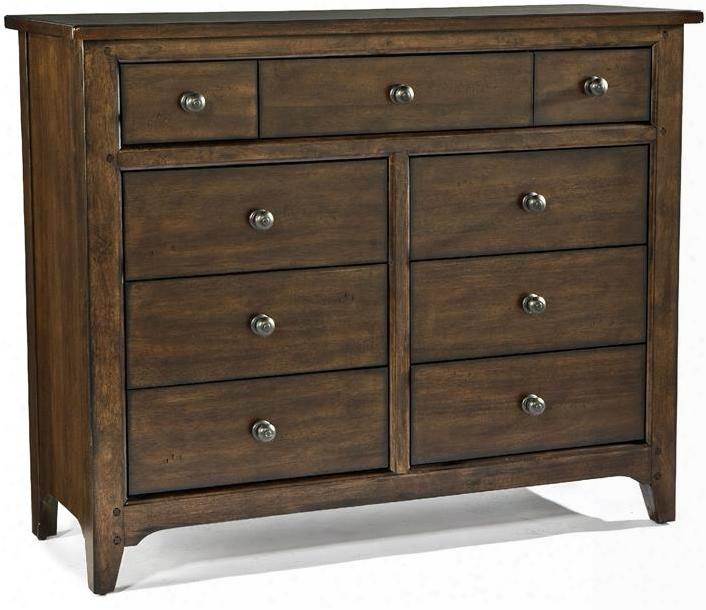 Jackson Jk-br-5009ch-rai-c Bedroom 42.1" 9 Drawer Chesser With Distressed Detailing Simple Pulls Apron And Tapered Legs In