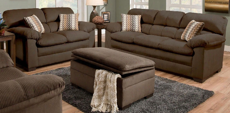 Lakewood 3685-0302095 3 Piece Set Including Sofa Loveseat And Ottoman With Fabric Upholstery In