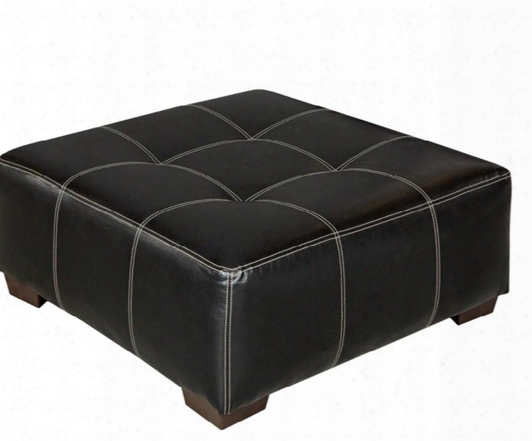 Laredo Series 6355laredoblack-gg 42" Flash Series Ottoman With Tufted Cushion In Black