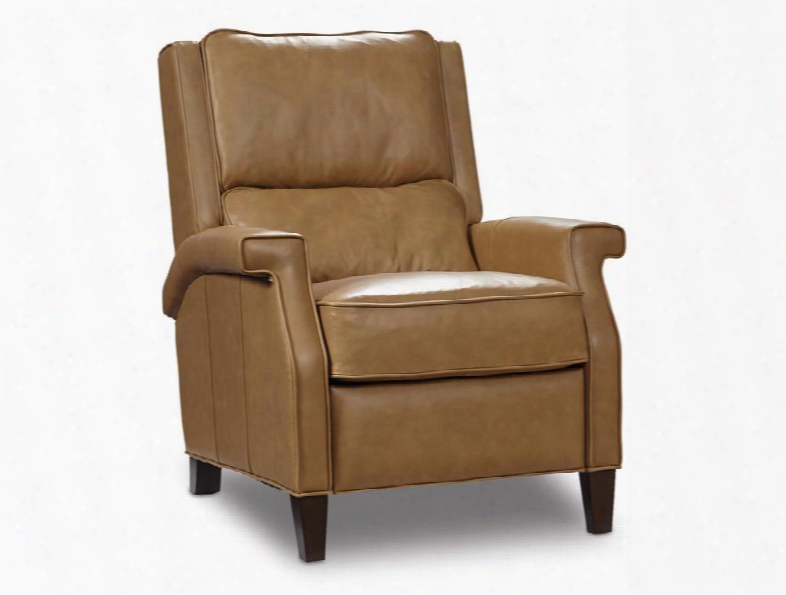 Maldonado Series Rc305-383 41" Traditionl-style Living Room Beige Recliner Wi Th Split Back Cushion Tapered Legs And Leather Upholstery In