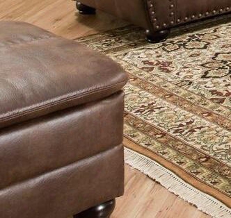 Padre 7510-09 33" Ottoman With Hidden Storage Compartment Bun Feet And Tapered Legs In