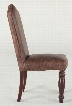 Emilia ZWEI63DTG 20" Dining Chair with Decorative Nail Head Trim Hand-Turned Legs and Distressed Leather Upholstery in Burgundy