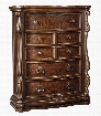 Florentown Collection B715-46 44" 5-Drawer Chest with Felt-Lined Top Drawer Large Scale Ornaments and Ball-Bearing Side Glides in Dark