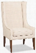 Linosa Series 300-350014 46" Traditional-Style Living Room Linen Accent Chair with Nail Head Accents Wing Back and Fabric Upholstery in