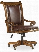 Tynecastle Series 5323-30220 45" Traditional-Style Home Office Tilt Swivel Desk Chair with Adjustable Height Casters and Leather Upholstery in