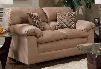 Velocity 3685-02 66" Loveseat with Plush Padded Arms Microfiber Upholstery Tapered Legs in
