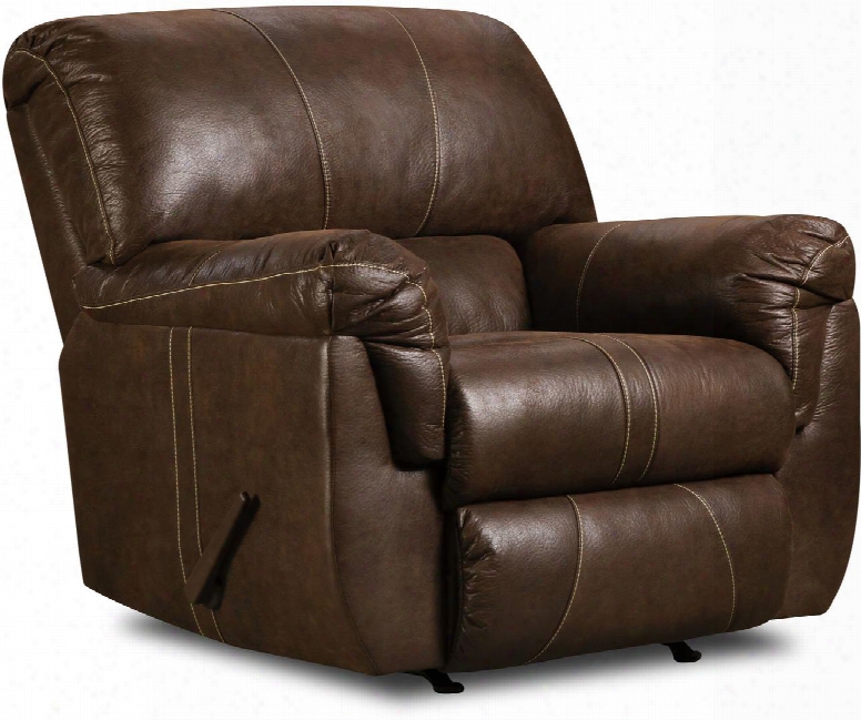 Renegade 50364br-19 43" Beatuyrest Rocker Recliner With Split Back Cushion Plush Padded Arms Stitched Detailing In