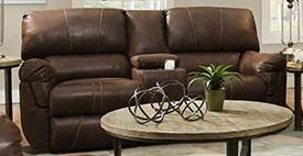 Renegade 50364br-63 79" Beautyrest Motion Console Loveseat With Split Back Cushion Plush Padded Arms Stitched Detailing In