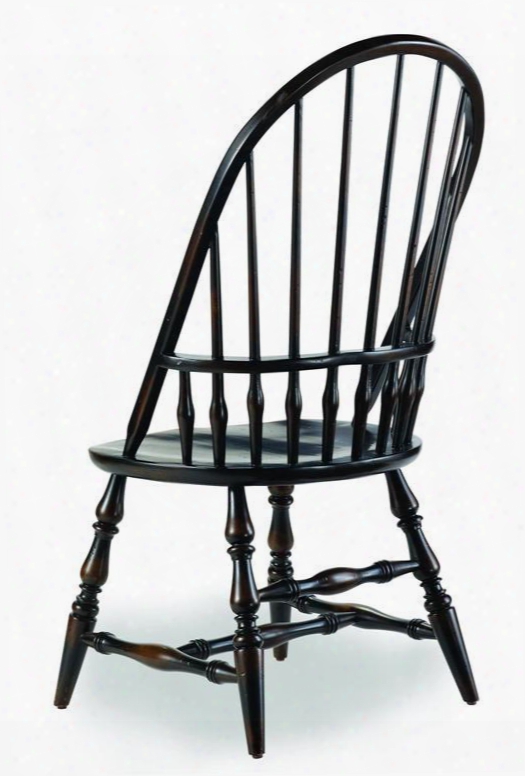 Sanctuary Series 3005-75330 43" Casual-style Dining Room Windsor Side Chair With Stretchers Turned Legs And Wood Frame In