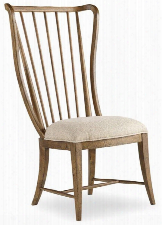Sanctuary Series 5401-75410 46&quo;t Casual-style Dining Room Tall Spindle Side Chair With Stretcher Wood Frame Aand Fabric Upholstery In