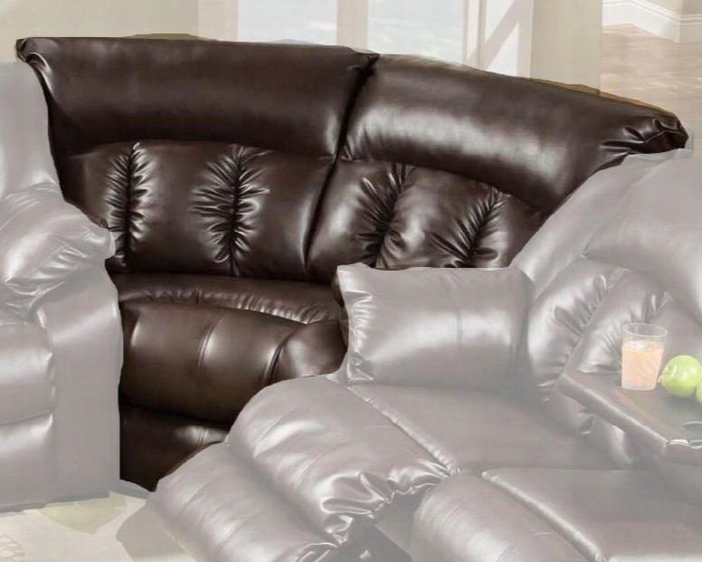 Sebring 50325-07 76" Wedge With Bonded Leather Plush Padded Arms And Split Back Cushion In