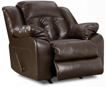 Sebring 50325-19 44" Swivel Glider Recliner With Split Back Cushion Plush Padded Arms And Bonded Leather In