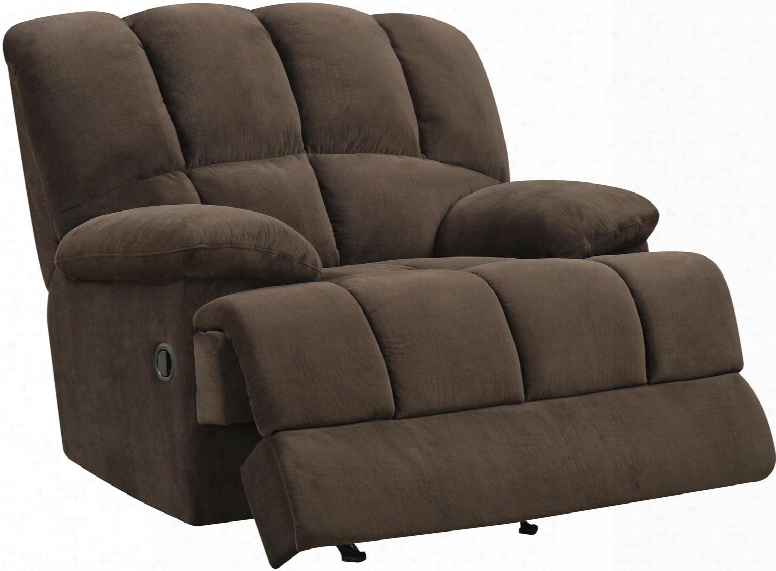 U201gr 46" Glider Recliner With Plush Padded Arm Sand Microfiber Upholstery In