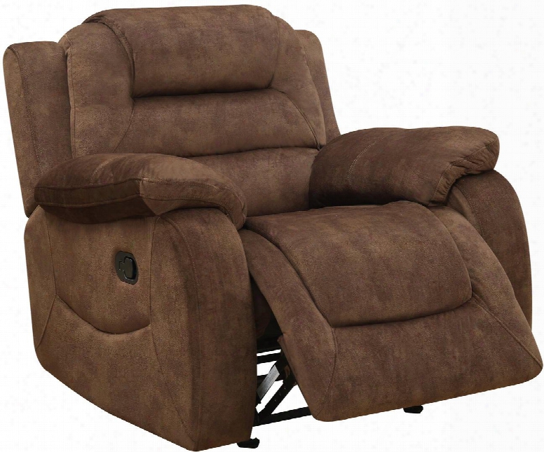 U97370-d097-gr 41" Glider Recliner With Split Back Cushion And Plush Padded Arms In