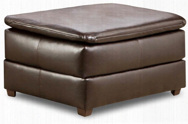 Vintage Riverside 6159-09 34" Ottoman With Hidden Storage Compartment And Tapered Legs And Covered In A Soft Bonded