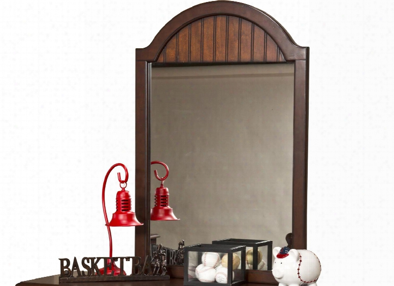 1125-722 Westfield 30"x44" Mirror With Arched Top And Molding Detail In Espresso