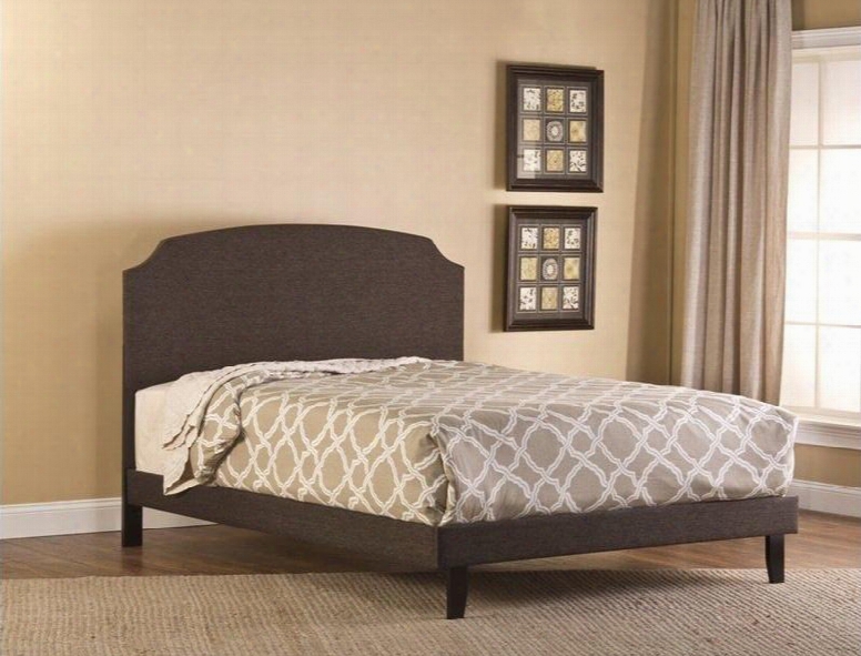 1296bkrl Lwler King Bed With Rails Wood Fabric And No Frills Headboard Design In Black And