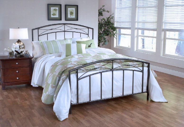 1545bk Morris Bed Set - King - Rails Not Included Magnesium