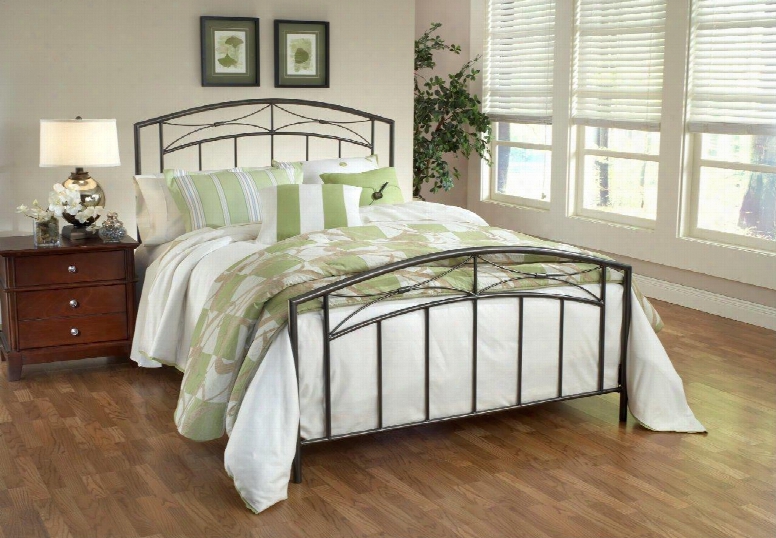 1545bkr Morris Bed Set - King - W/rails Magnesium