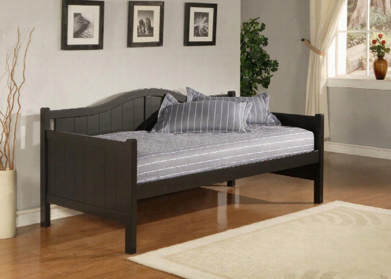 1572db Staci Daybed With Arched Silhouette Bead Board Design Mdf And Veneer Construction In Black