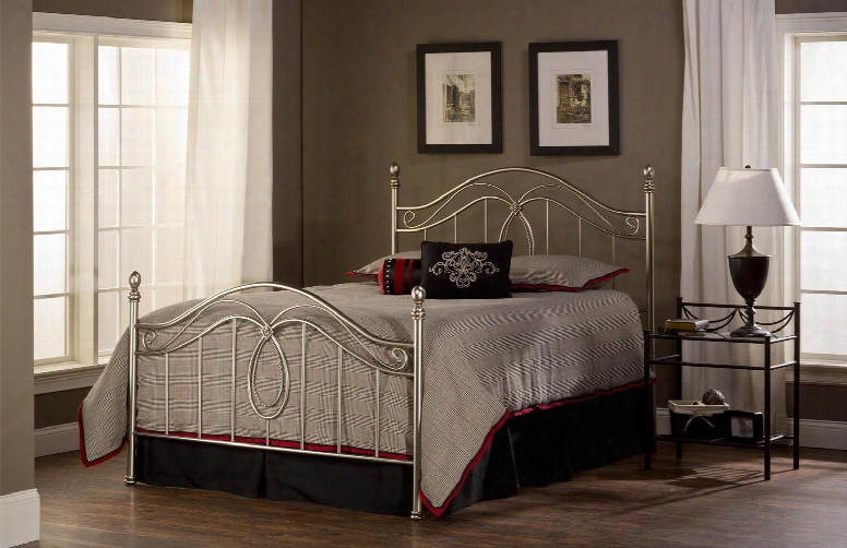 167bkr Milano King Bed With Rails Metal Double Loop Design And Rope Motif In Antique