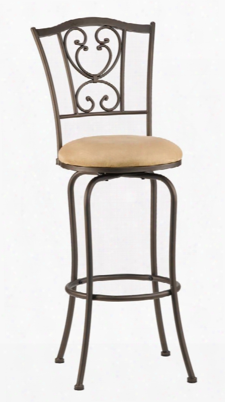 4120-821 Concord 39" Vinyl Upholstered 360 Degree Swivel Counter Stool With Metal Frame In