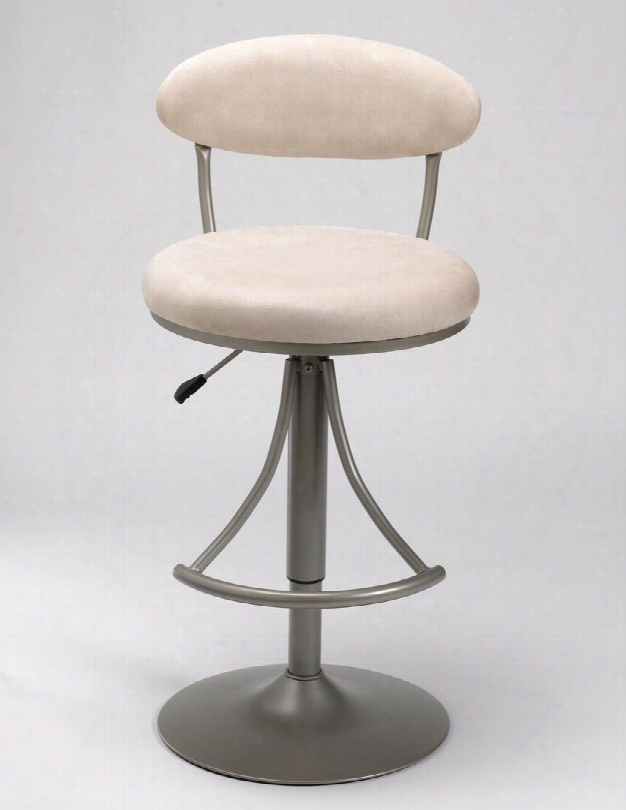 4210-827h Venus 34-40" Fabric Upholstered 360 Degree Swivel Bar Stool With Metal Frame In Champagne Metallic Powder