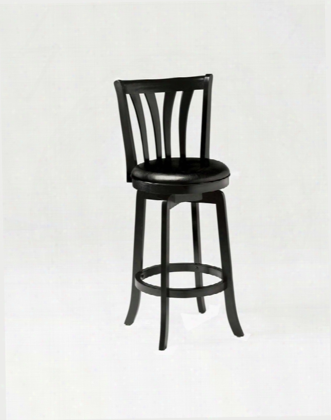 4495-831 Savana 45" Vinyl Upholstered Swivel Bar Stool With Wood Frame And Tapered Legs In